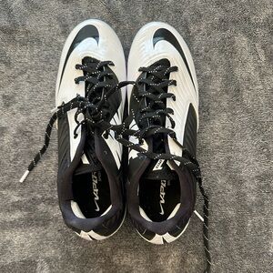 Nike vapor, black and white cleats